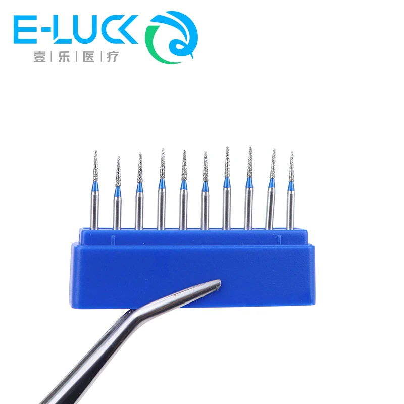 

10Pcs/Box TC/CR Series Dental Diamond Burs FG 1.6mm Dentist Polishing And Grinding Teeth Tools For High Speed Handpieces