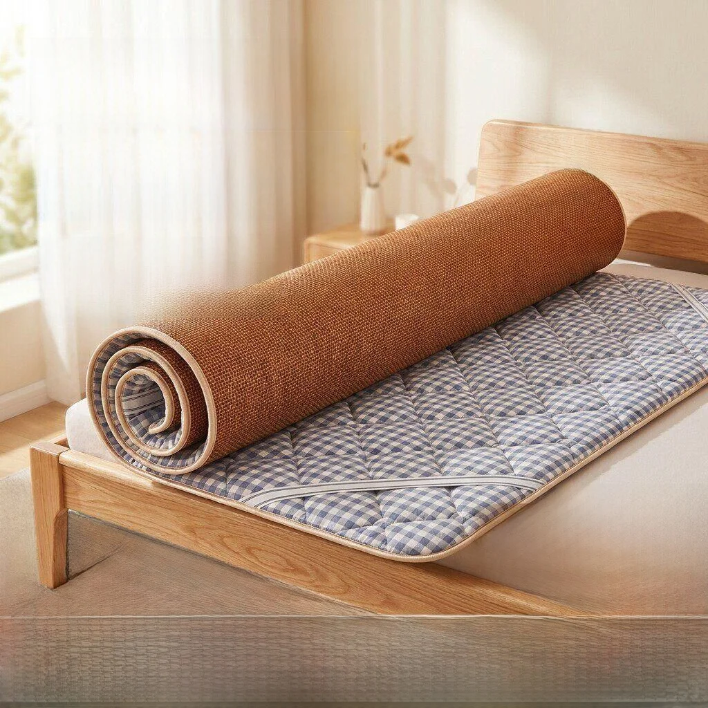 

Double-Sided Ice Vine Mat Mattress Protector Summer Cooling Pad Versatile Winter Summer Use Soft Pad New 2026 Chinese Style
