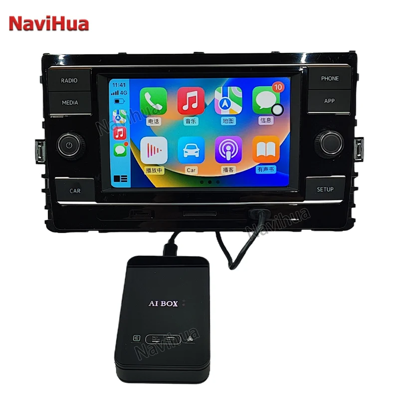 NaviHua Android Car Smart AI Box Wireless Carplay Connection Multimedia WIFI Automotive Interface Adaptor Module Upgrade Youtube