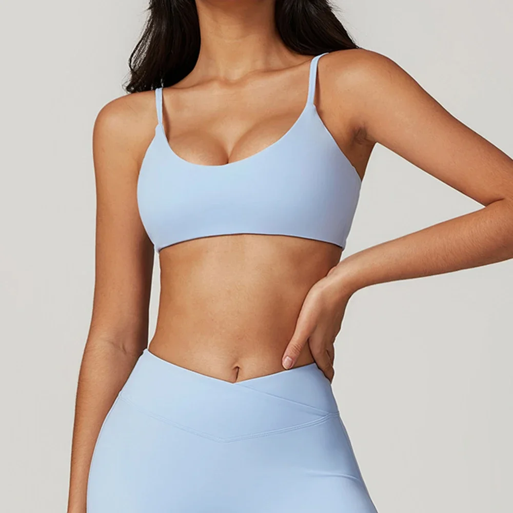 

Women Clothing Sport Bra Crop Tops Tube Top Bra Female Streetwear Shockproof Sports Underwear Women's Fitness Lingerie Yoga Vest