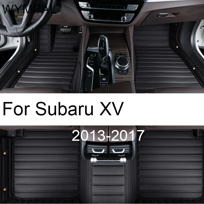 

Car Mats For Subaru XV Crosstrek GP 2013~2017 Leather Floor Mat Carpets Rugs Protective Pad Interior Parts Car Accessories 2014