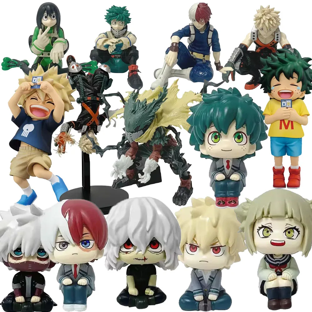 Figura de Anime de My Hero Academia, Shoto Bakugou, Boku Izuku, Duke, Figuras de Acción de PVC, Colección de Personajes de Anime, Versión Q