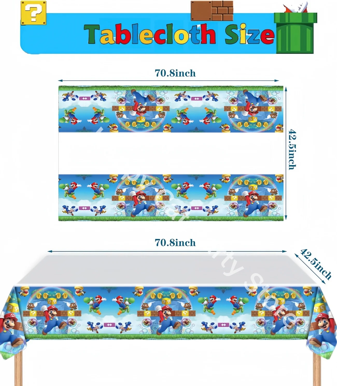 Mario Tischdecke Geburtstags feier Dekoration Einweg Tischdecke Super Bros Tischdecke Baby party Kinder begünstigt Party zubehör