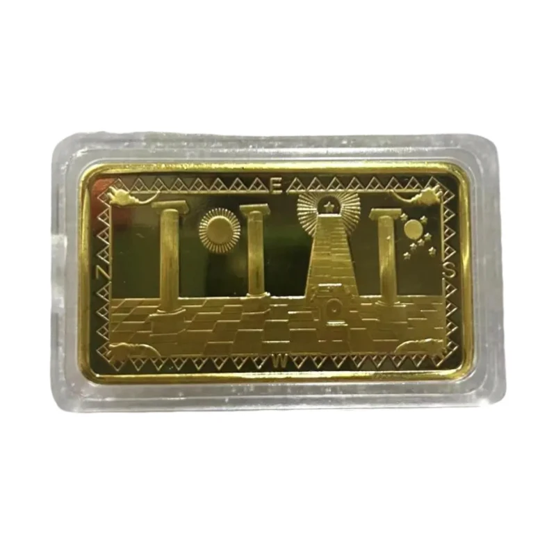 Free Masons Gold Bar Masonic Symbol Token Gold Bullion Bar Collectibles Coin