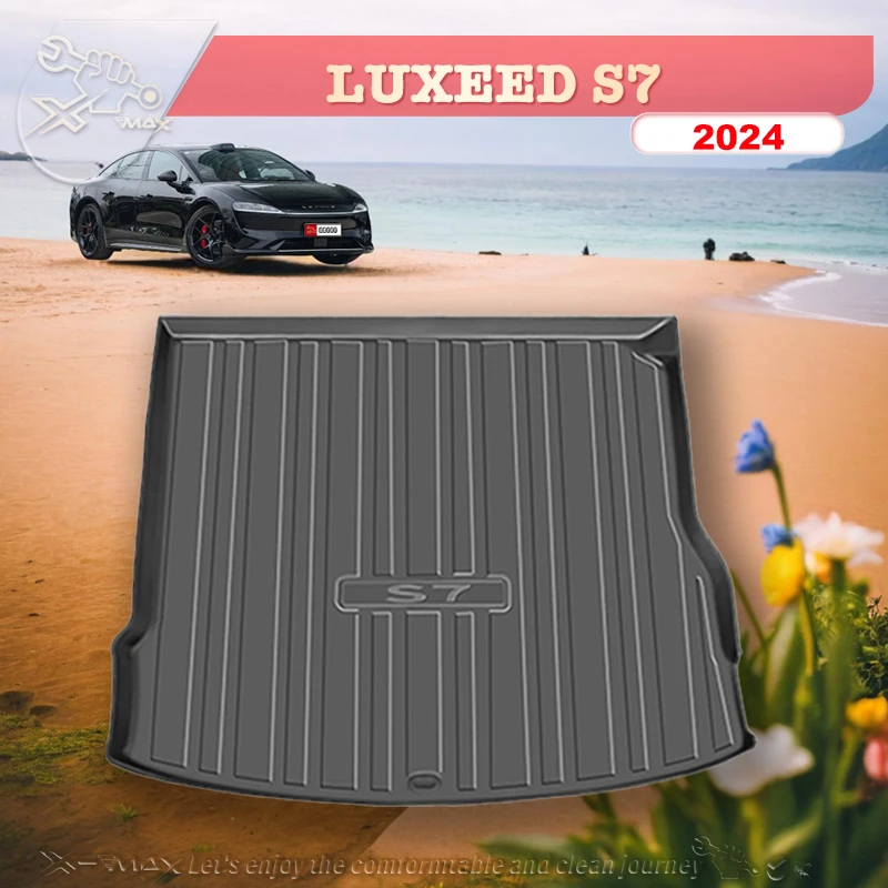 

For HUAWEI LUXEED S7 2024 Custom Fit Car Trunk Mat All Season Black Cargo Mat 3D Shaped Laser Measured Trunk Liners