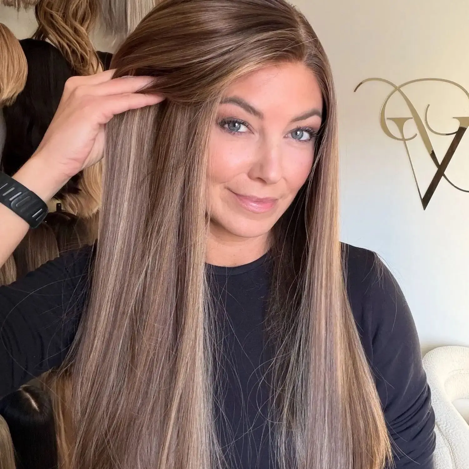 New Style 20Inches Ombre Brown Blonde Highlight Synthetic Lace Front Wig Glueless Heat Resistant Free Part Blonde Lace Front Wig