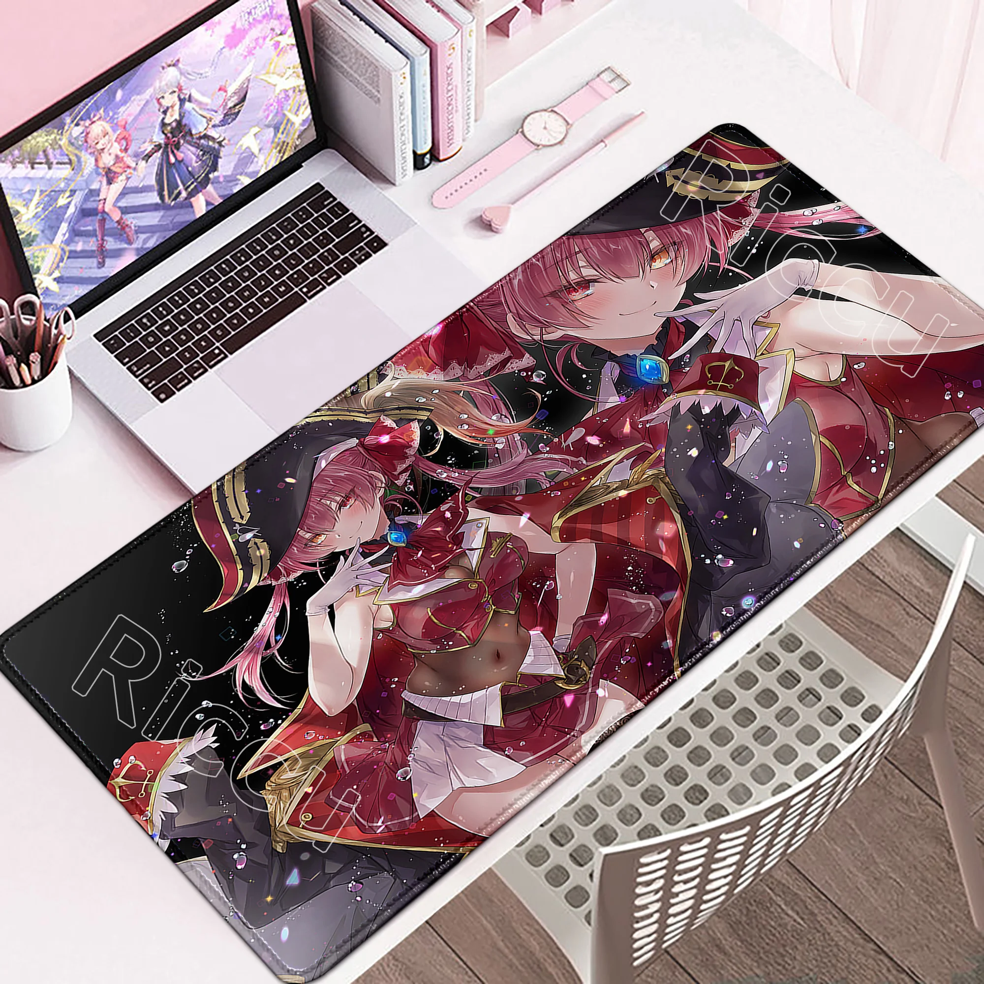 

HD Printing Hololive Houshou Marine Mouse Pad Laptop Kawaii Sexy Keyboard Carpet PC Anime Girl Gaming Mousepad XXL Cute Desk Mat