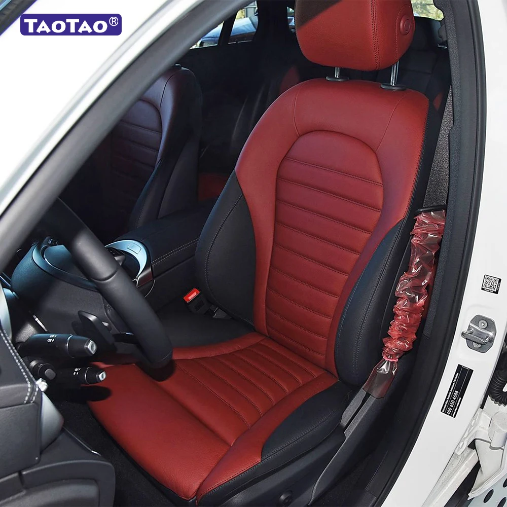 For Mercedes Benz GLC 2015 2016 2017 2018 2019 2020 2021 2022 Full Set Custom Fitted Faux Leather Car Seat Covers Accessories