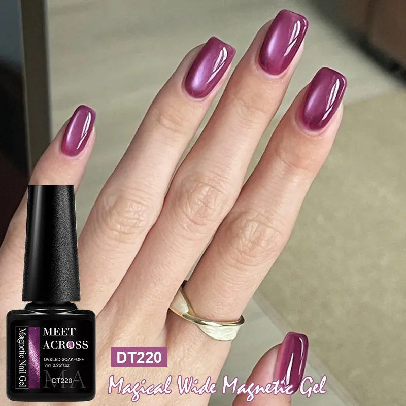 7ml Magiczny Szeroko Rozprowadzalny Lakier Hybrydowy do Paznokci z Magnesem, Półtrwały, Łatwy w Aplikacji, Lakier UV LED do Manicure, Projektów DIY, Prezent dla Kobiet i Dziewcząt