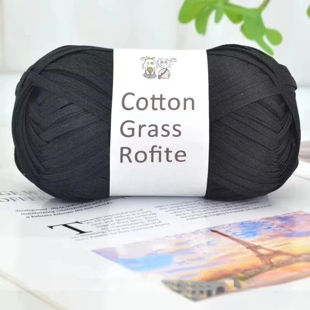New Multicolour Rafia Yarn DIY Hand-Knitted Raffia Straw Yarn Gift Wrapping Rope Knitting