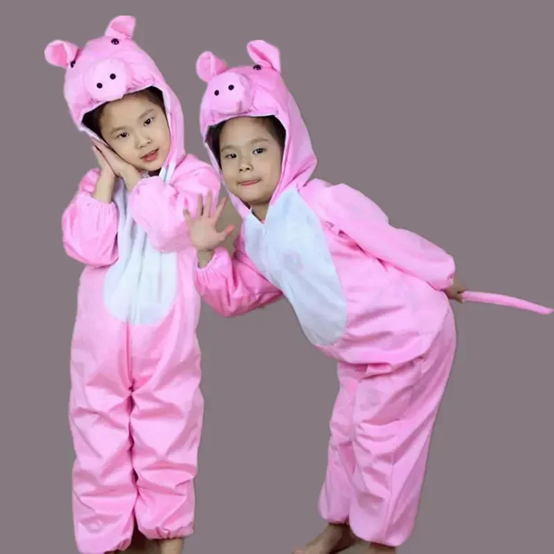 

Children Kids Baby Girl Cartoon Anime Animal Pink Pig Suit Props Birthday Halloween Costume Cosplay