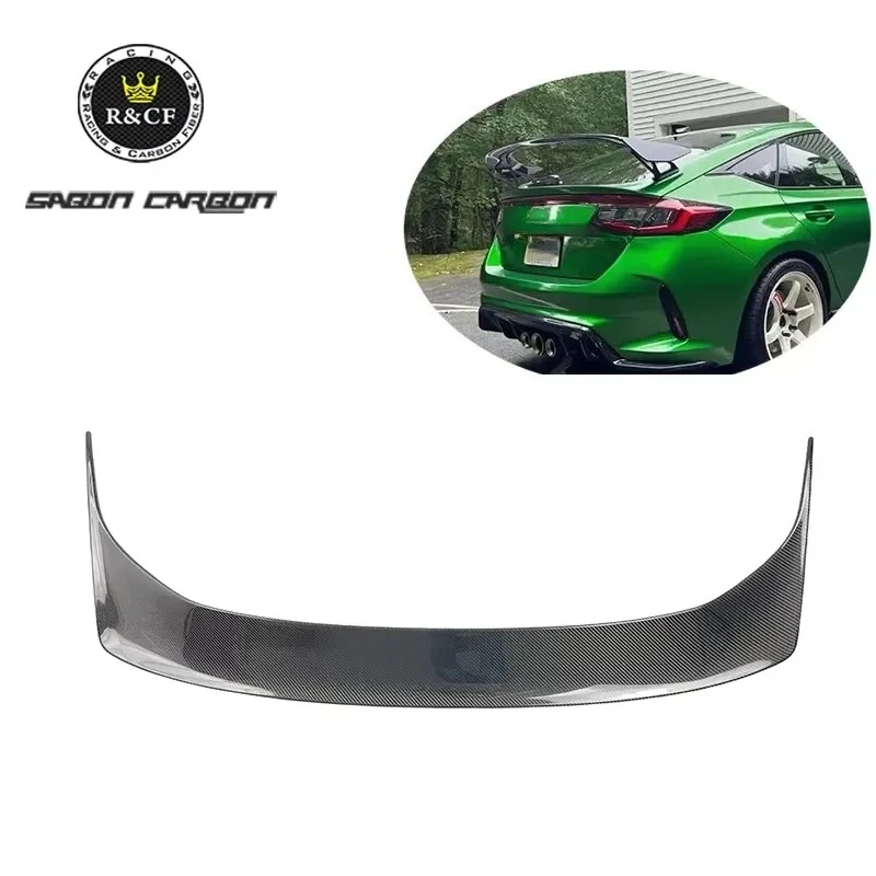 OEM Style Lightweight Carbon Fiber Spoiler Rear Wing Without Brackets for Civic Type R FL5 2022 up