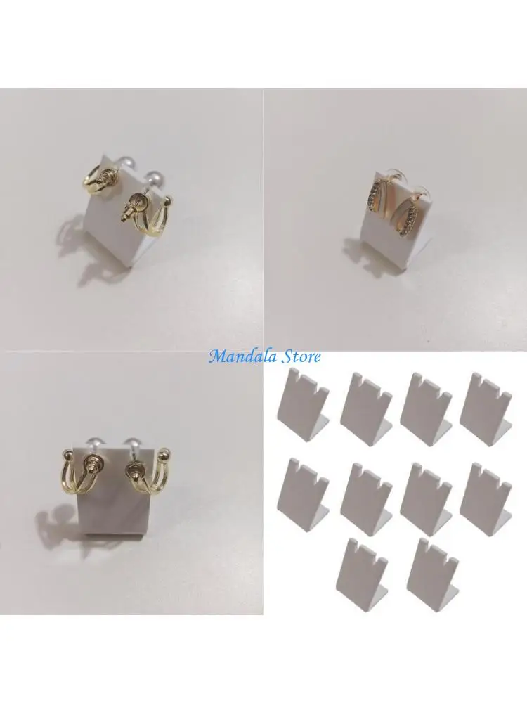 

U2JC 10pcs Высокая прозрачность акриловых держателей серьги для профессионального дисплея