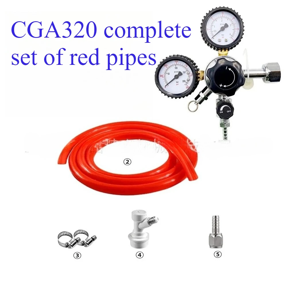 

W21.8/CGA320 CO2 Regulator with Safety Relief Valve, Pressure Gauge for Homebrew Beer Kegging & Draft Beer Systems