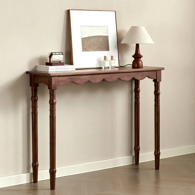 French Retro Console Tables Narrow Design Living Room Entryway Console Tables Premium Trendy Consolas Móveis Entrada Furniture