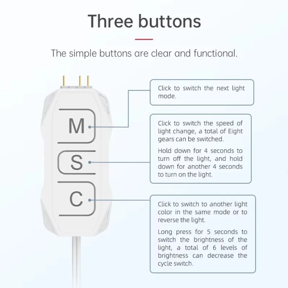 ARGB Controller Cable ARGB 5V 3PIN To SATA LED Color Intelligent Fan Controller 1 To 4 Sync Motherboard Cable Extension Line