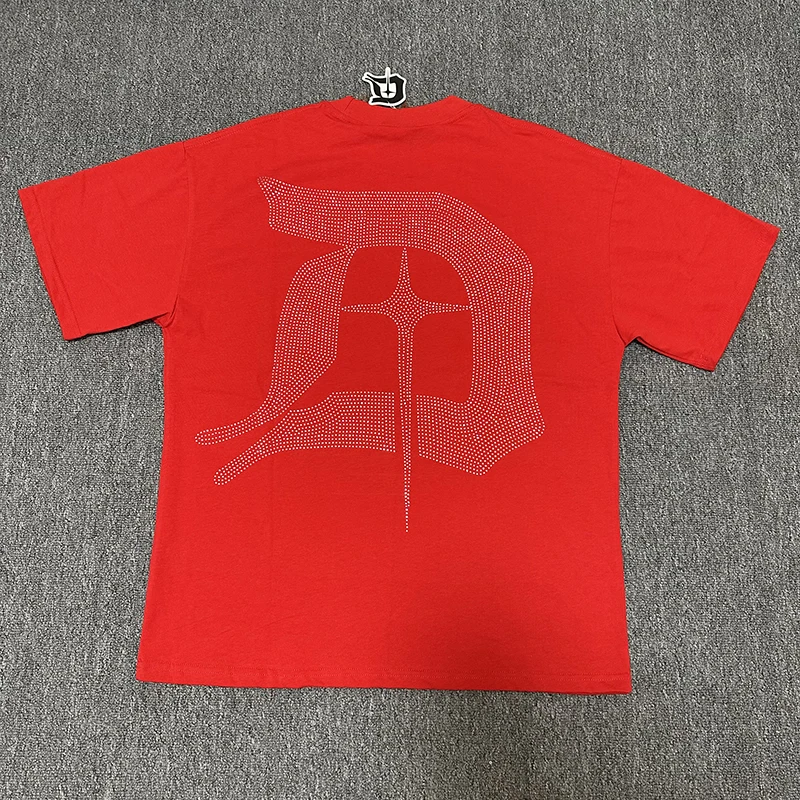 New DIGITAL Men T Shirt Hip Hop Cosmic Planet Robot Lady Graphic Bright Red Short Sleeve Street Casual Top Fast Delivery