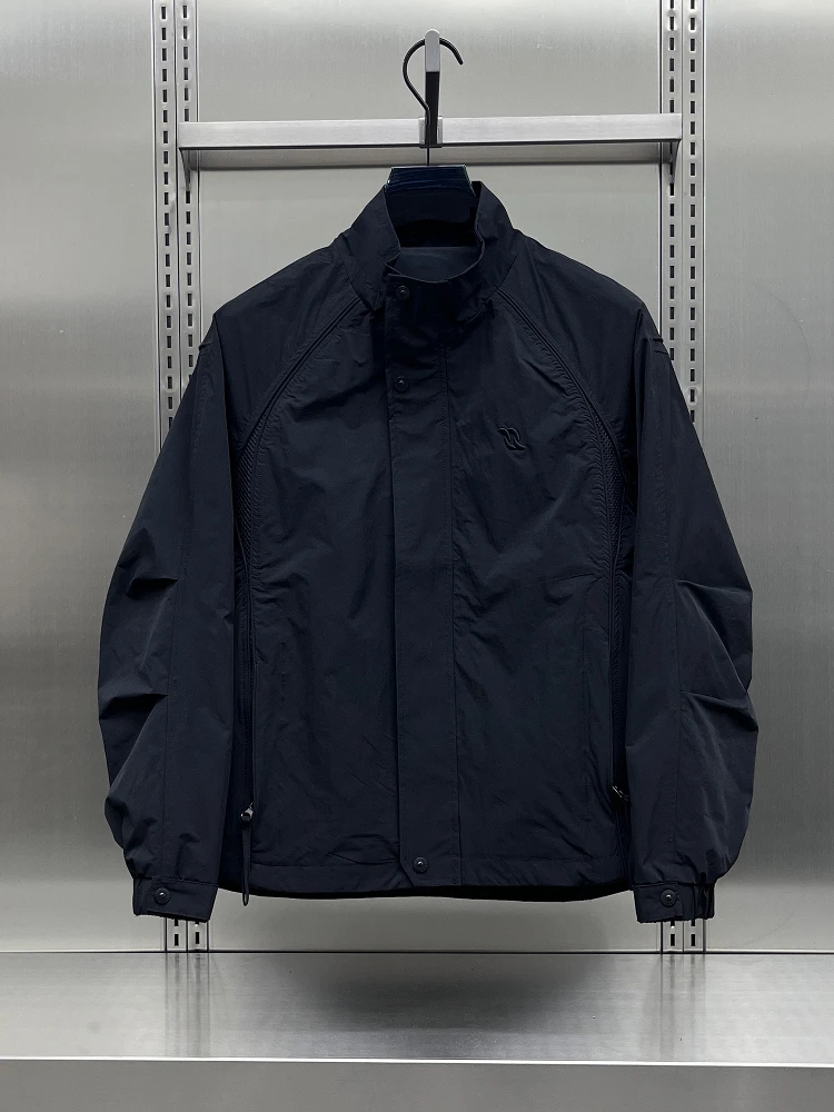 

Loose Fit Men's Jaet Spring 2025 Color Casual Top Youth Faion Trendy Brand Versatile Patchwork irt Zipped Decorative