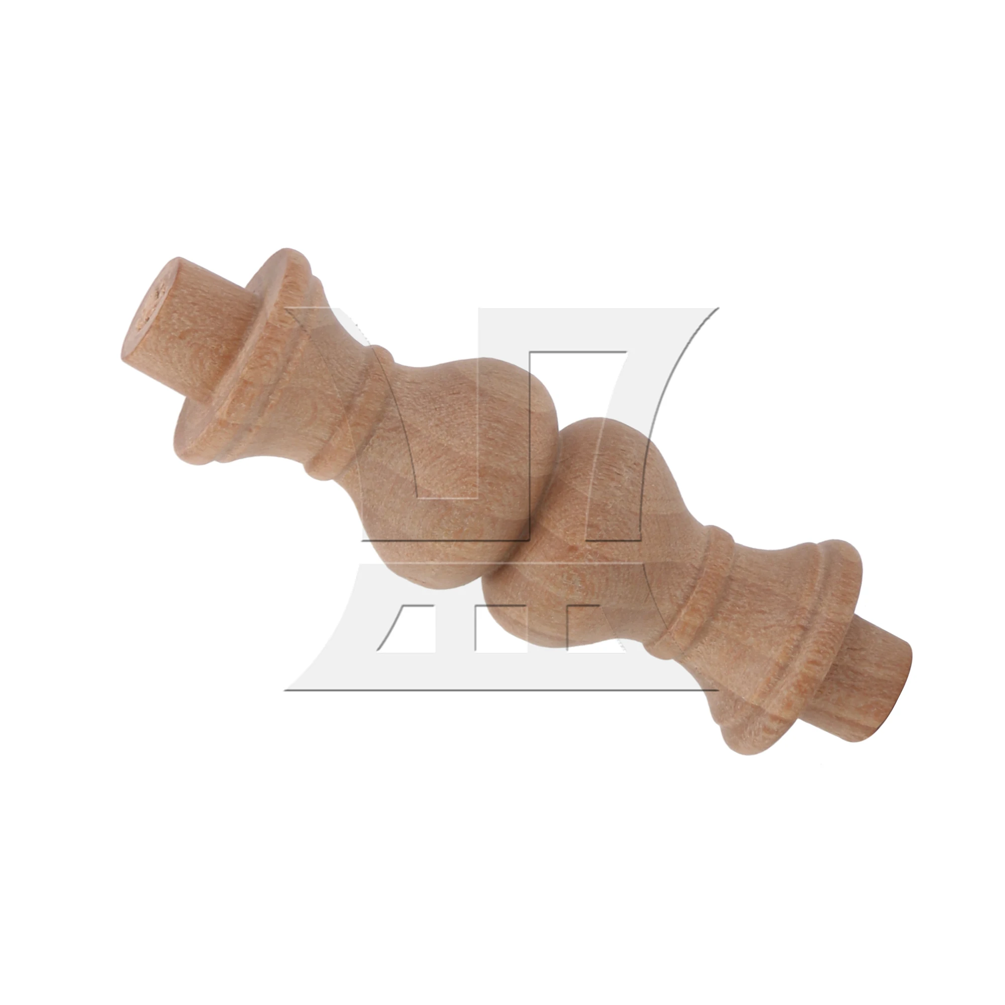 

Wood Baluster Spindles Unpainted Craft Decoration for DIY 2.36" Length