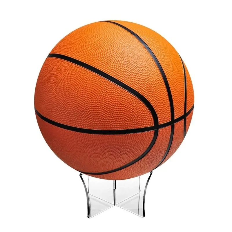 Porable Display  Heavy Duty Acrylic Ball Stand Accessories for Basketball Football Soccer Rugby Bowling Display Holder