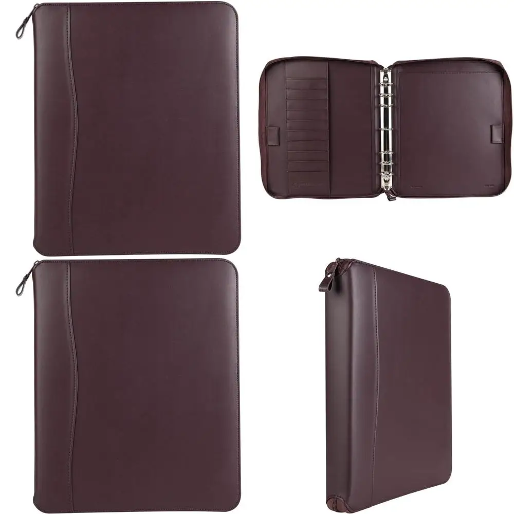

Leather-Like Vinyl Zipper-Bound Planner - Monarch or Bury Size Options