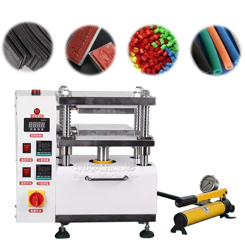 -LHY01 Small Flat Plate Manual Vulcanizer Electric  Auto Pressure 180*180mm 250*250mm Plastic Laminating Machine