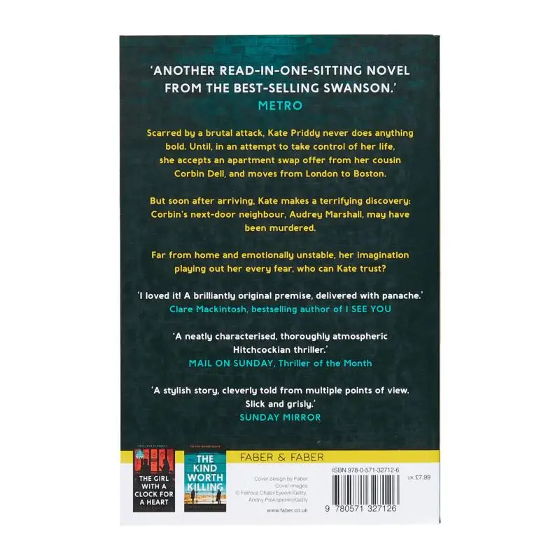 Her Every Fear Peter Swanson Faber And Faber 9780571327126 Book