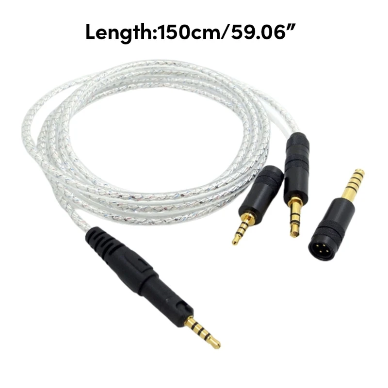 fone ouvido 1.5m para technica ATH-M50X m40x m70x, fones ouvido com 3 plugues destacáveis, melhora seu