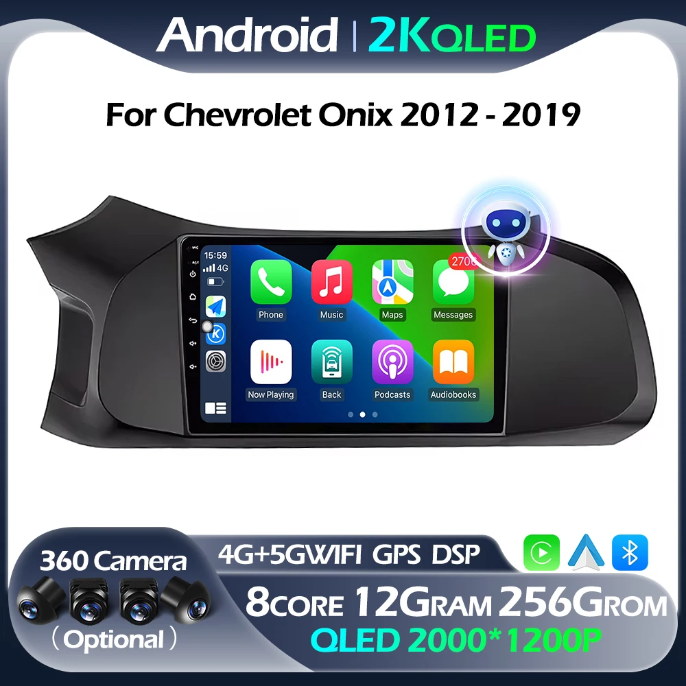 

For Chevrolet Onix 2012 - 2019 Car Multimedia Stereo Video Player Navigation GPS 4G Carplay Android Auto 5GWIFI BT