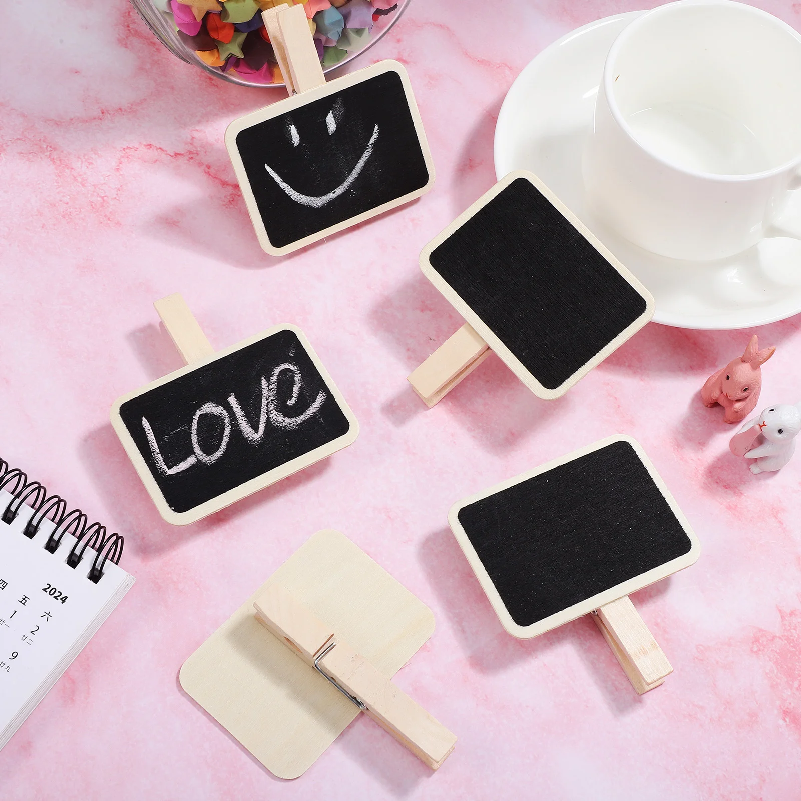 20 Pcs Mini Chalkboard Food Signs Small Blackboard Clip Clips Labels Merchandise Tags