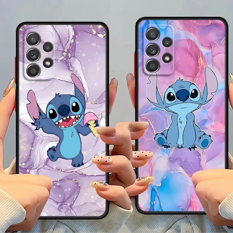 Funda blanda de dibujos animados de Disney Stitch para Samsung Galaxy A36 A52 A71 A22 A32 A73 A72 A25 A23 A31 A56 A21