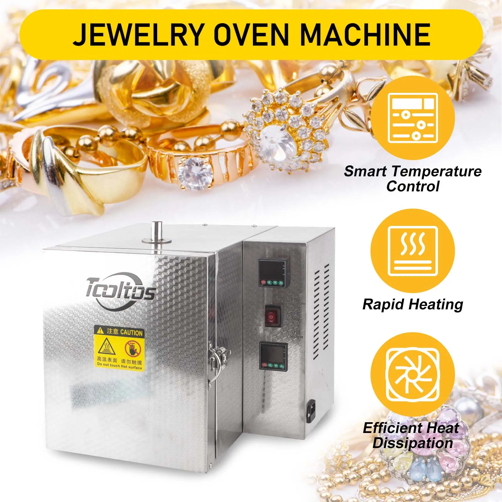 Boasta Lost Wax Casting Set 3kg Vacuum Casting Machine with 1150°C Programmable Burnout Furnace for Gold Silver Jewelry Making