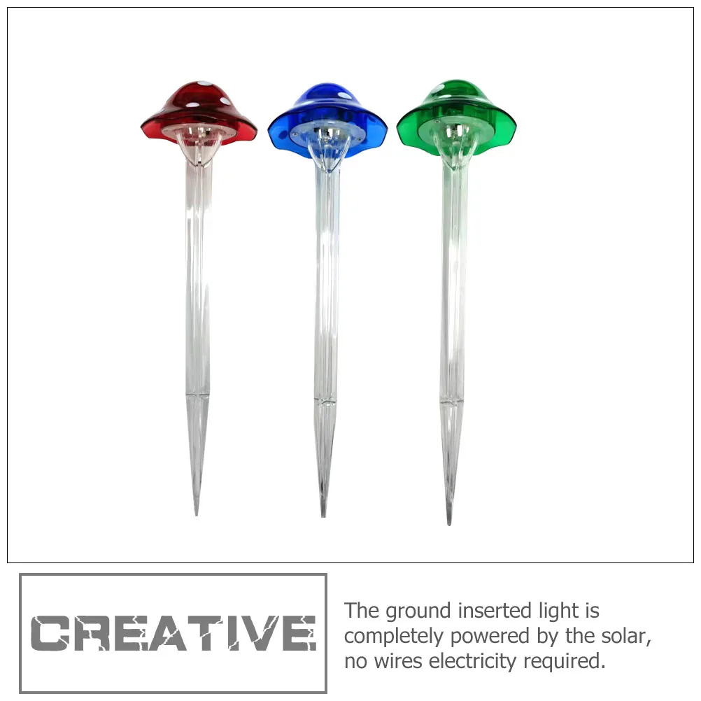 

Solar Outdoor Garden Light Colorful Mushroom Design Lawn Decoration Fixture