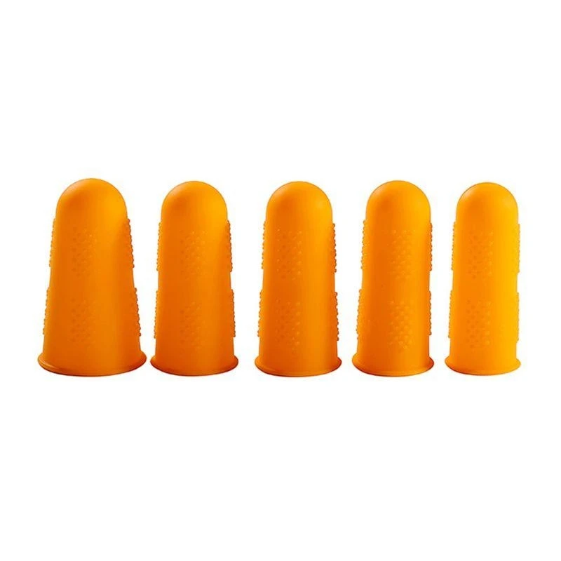 

G6DC 5pcs Силиконовая крышка пальца крышка крышки теплоизоляция защитники пальцев не скользит для ремесел.