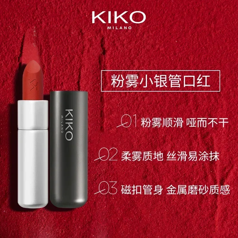 Italy KIKO High Quality Brand Lipstick Matte Satin 13 Colors Long Lasting Waterproof  Lip Stick Lips Beauty Makeup Comestics