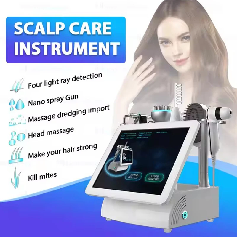 

2026 New Arrivals Multifunctional 15 inch 5 In 1 High Frequency Hair Scalp Massage Device For Hair Spa