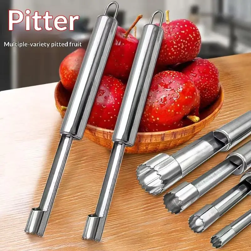 4pcs Fruit Core Remover Cutter Kitchen Gadgets Stainles Steel Home Tool Apples Red Dates Cherry Corers Fruit Core Remove Tool