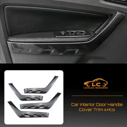 ABS Carbon Fiber Color 4Pcs Interior Door Handle Cover Trim Car Interior Decorative for Ford RANGER 2015-2021