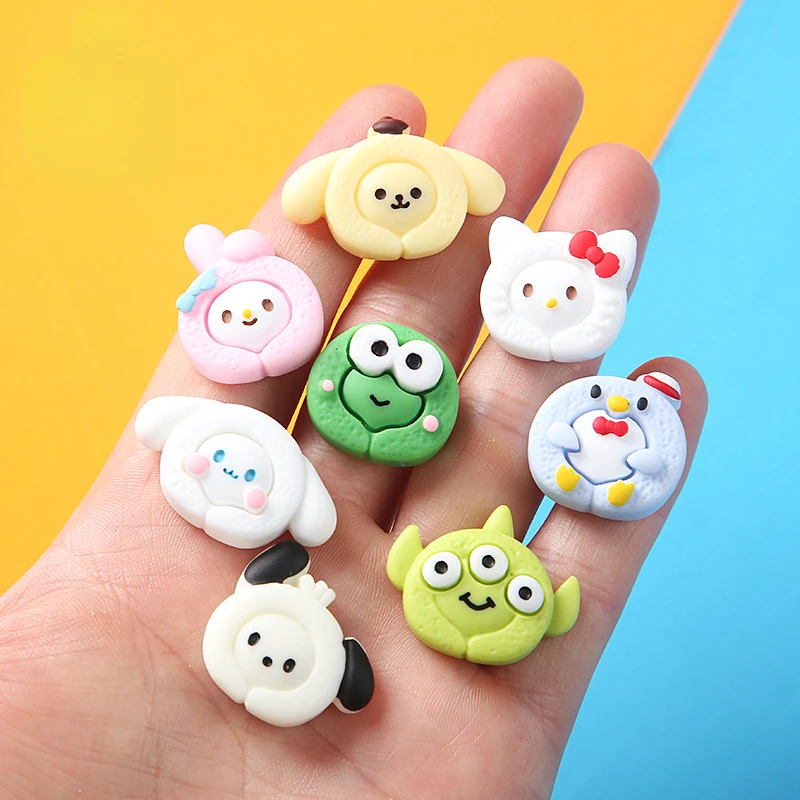 10pcs Diy Cartoon Resin Mini Animals Kawaii Flatback Cabochon Accessories Charm Items Dollhouse Miniatures Scrapbooking Crafts