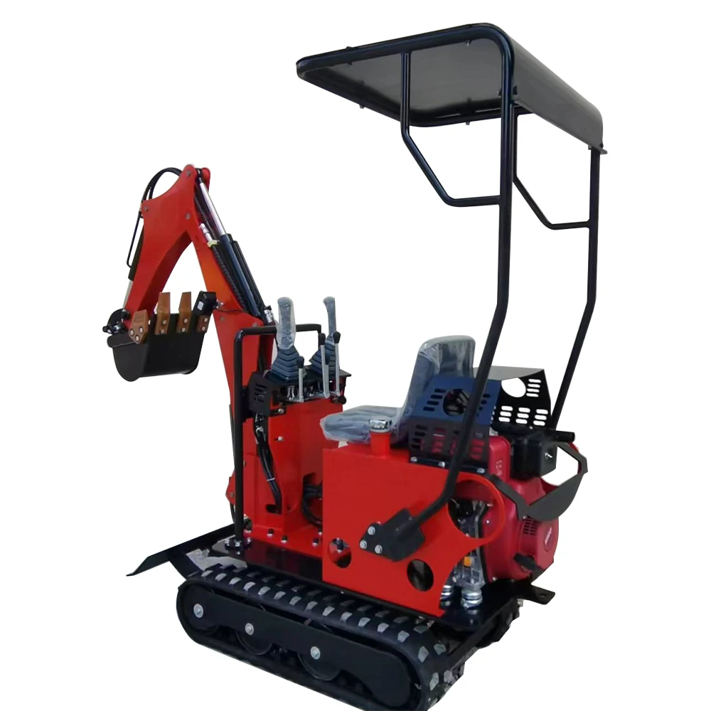 

High quality free shipping compact mini excavator supporting customized roof suitable for home use 1 ton mini excavator