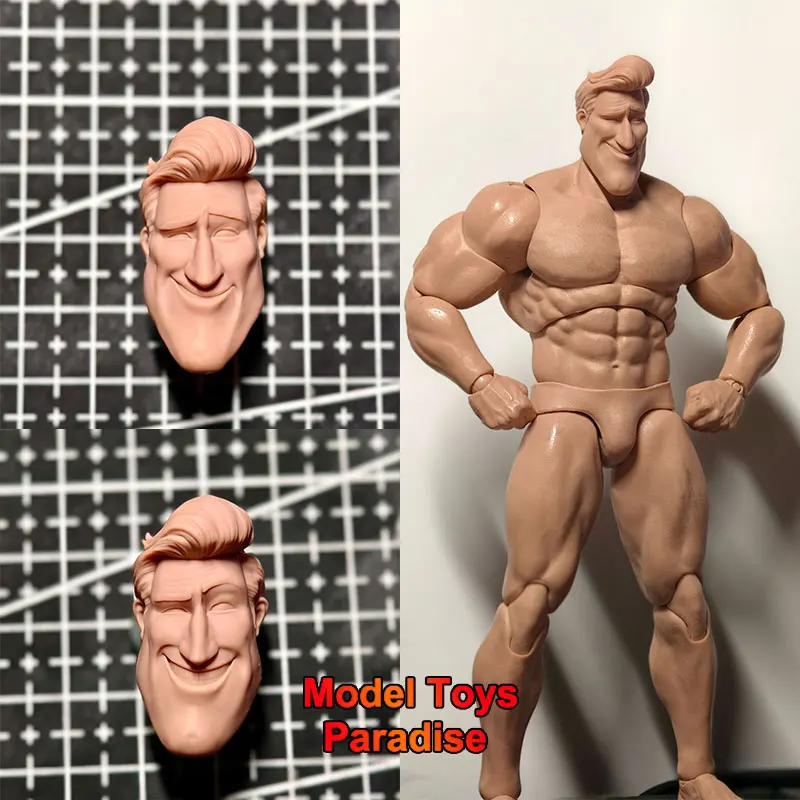 غير مصبوغ لتقوم بها بنفسك 1/12 مقياس الغريبة بطل الأبيض نموذج رئيس أنيمي الرجال الجندي رئيس نحت صالح 6 بوصة عمل الشكل الجسم #1