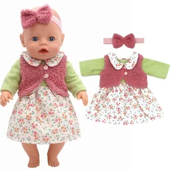 Ropa para muñeca de 43cm, chaqueta de cuero, pantalones, conjunto para muñeca bebé de 17 pulgadas, abrigo, ropa de invierno, envío directo