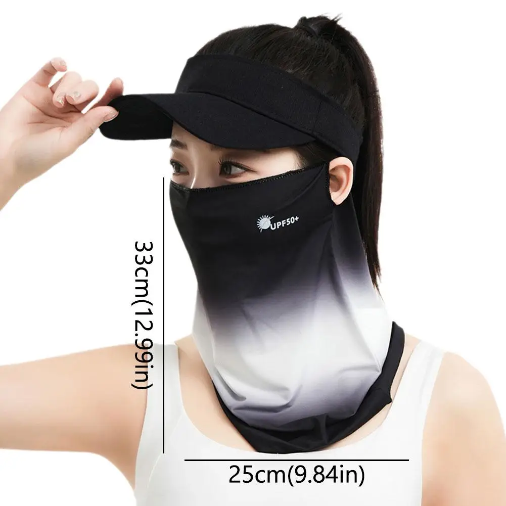 2025 New Men's And Women's Summer Sunscreen Ice Sleeve Face Mask, UV Resistant Ice Silk Sleeve Cover For Driving And Cycling