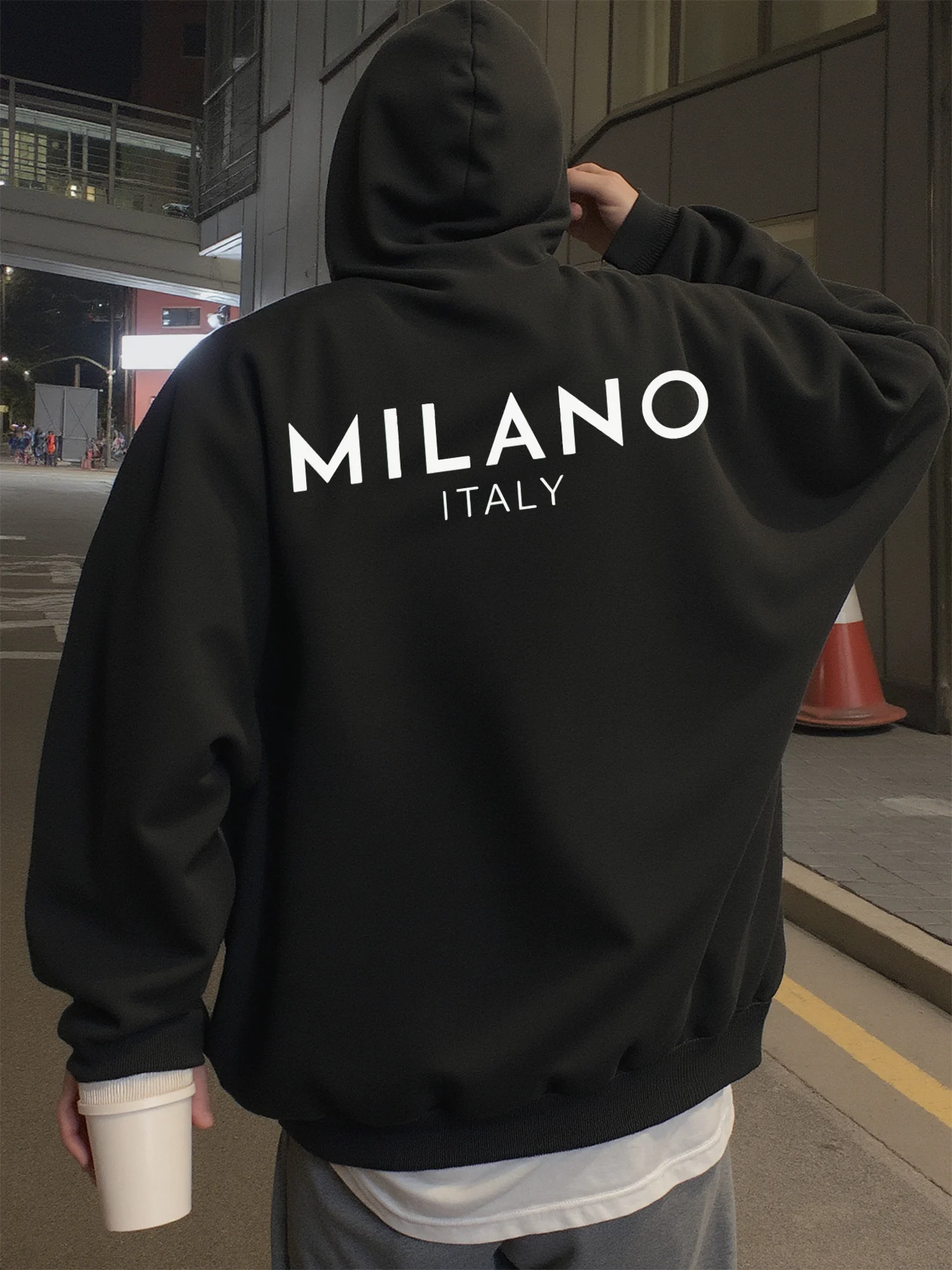 

Толстовка с капюшоном для мужчин, уличная одежда, Италия, Milano City, толстовки с рисунком, мужские толстовки с капюшоном на весну, осень и зиму