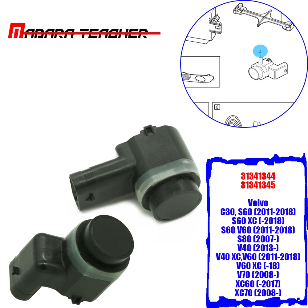 

Parking Sensor For VOLVO C30 V70 XC60 XC70 S60 V60 S80 31445164 31341345 31341344