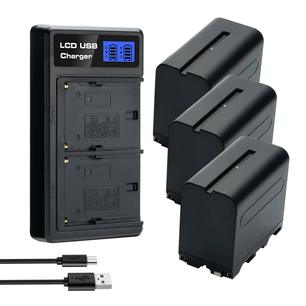 7800mAh Batterij NP-F970 voor Sony CCD-TRV58 CCD-TRV51 CCD-TR3300 HDR-AX2000 DSR-PD150 NP-F960 NP F750 F970 Camera Batterijen