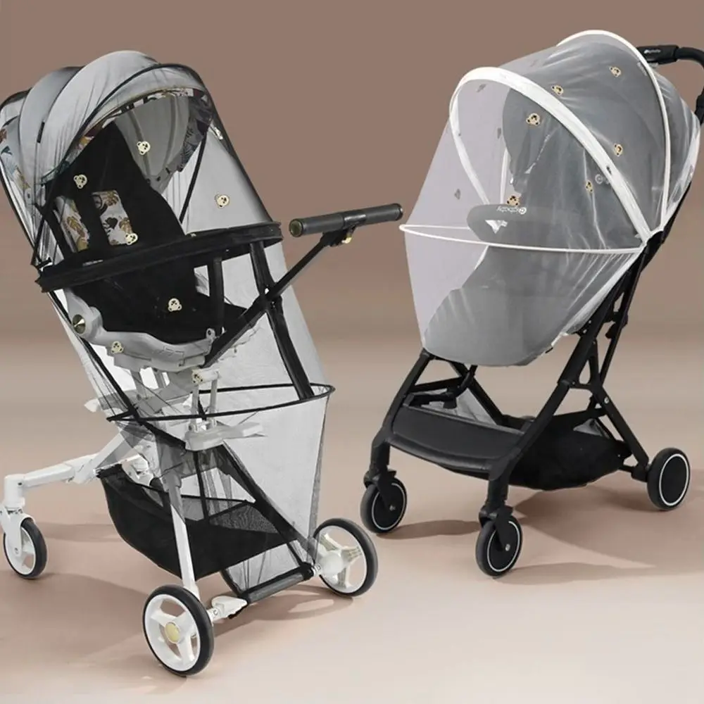 Breathable Baby Stroller Mosquito Net Polyester Stroller Accessories Insect Shield Net Increase Encryption Fly Protection Cover