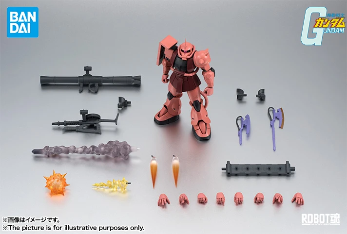 Bandai Mobile Suit Gundam ROBOT SPIRITS SIDE MS MS-06S Char's Zaku ver. AE MODE Figures Modello anime Regalo giocattolo in scatola originale