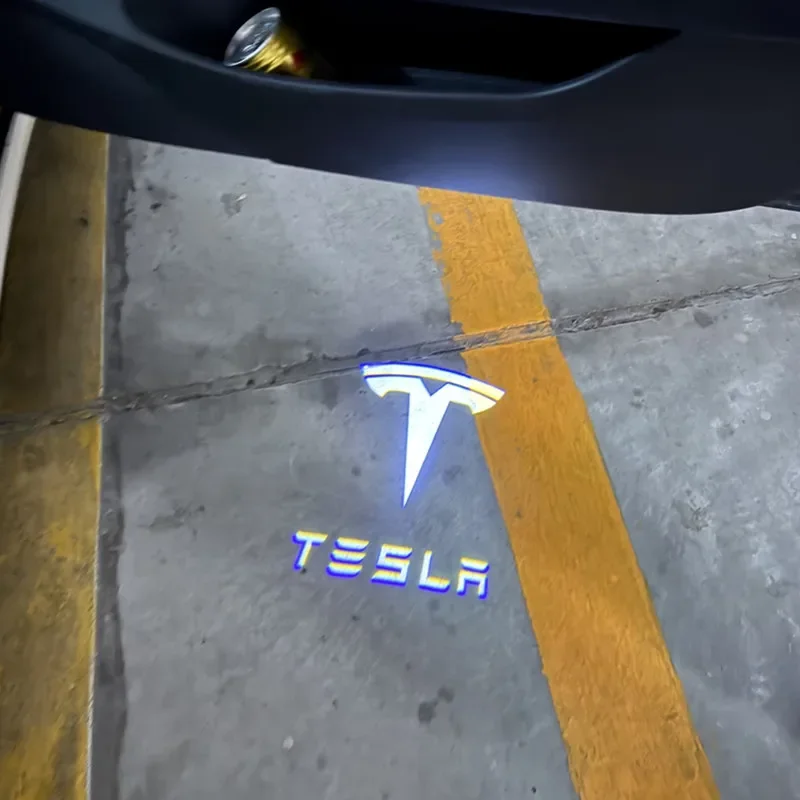 

2PCS 3D For Tesla Model S Y 3 X LED Car Door Welcome Light Logo Projector Lamp Laser Lamp Ghost Shadow Door Projection Light