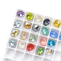 New K9 Glass Diamond Round Stone Mix size Xiruis Pointed Crystal Pointback Nail Art Rhinestones DIY Jewelry Making